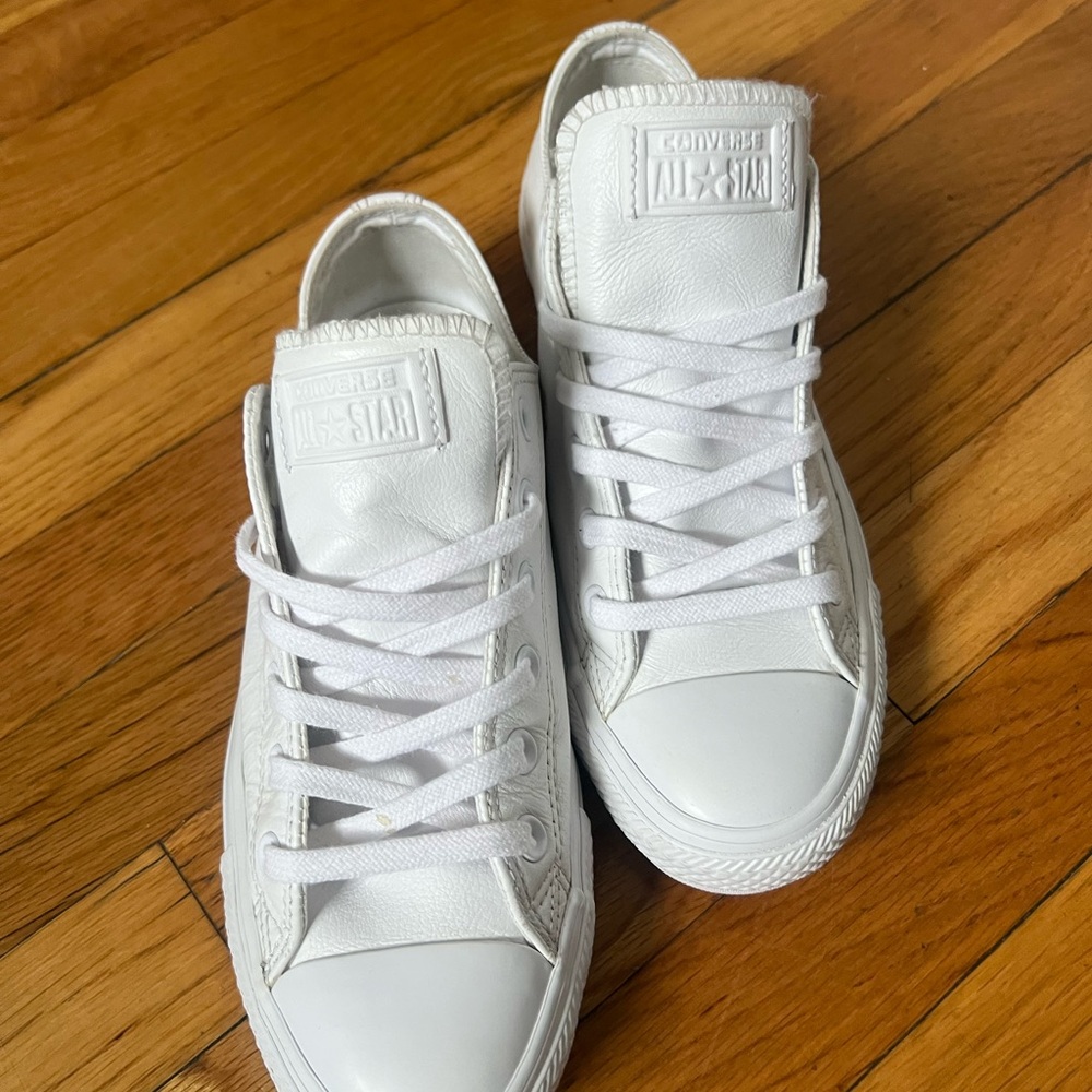 Converse All Star White Leather Sneakers